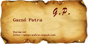 Gazsó Petra névjegykártya